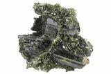 Lustrous, Epidote Crystal Cluster on Actinolite - Pakistan #213464-1